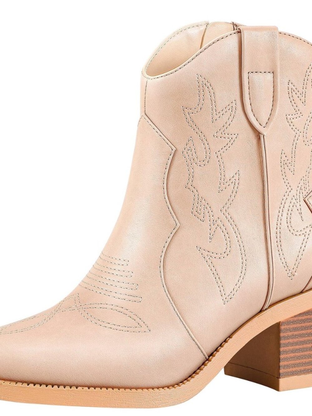 Women's Embroidered Western Cowboy Boots Cowgirl Round Toe Short Ankle Boots